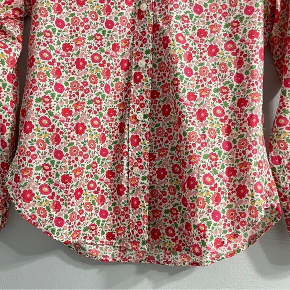 J. Crew Slim-fit shirt in Liberty Danjo floral red pink print 4 - Picture 5 of 12